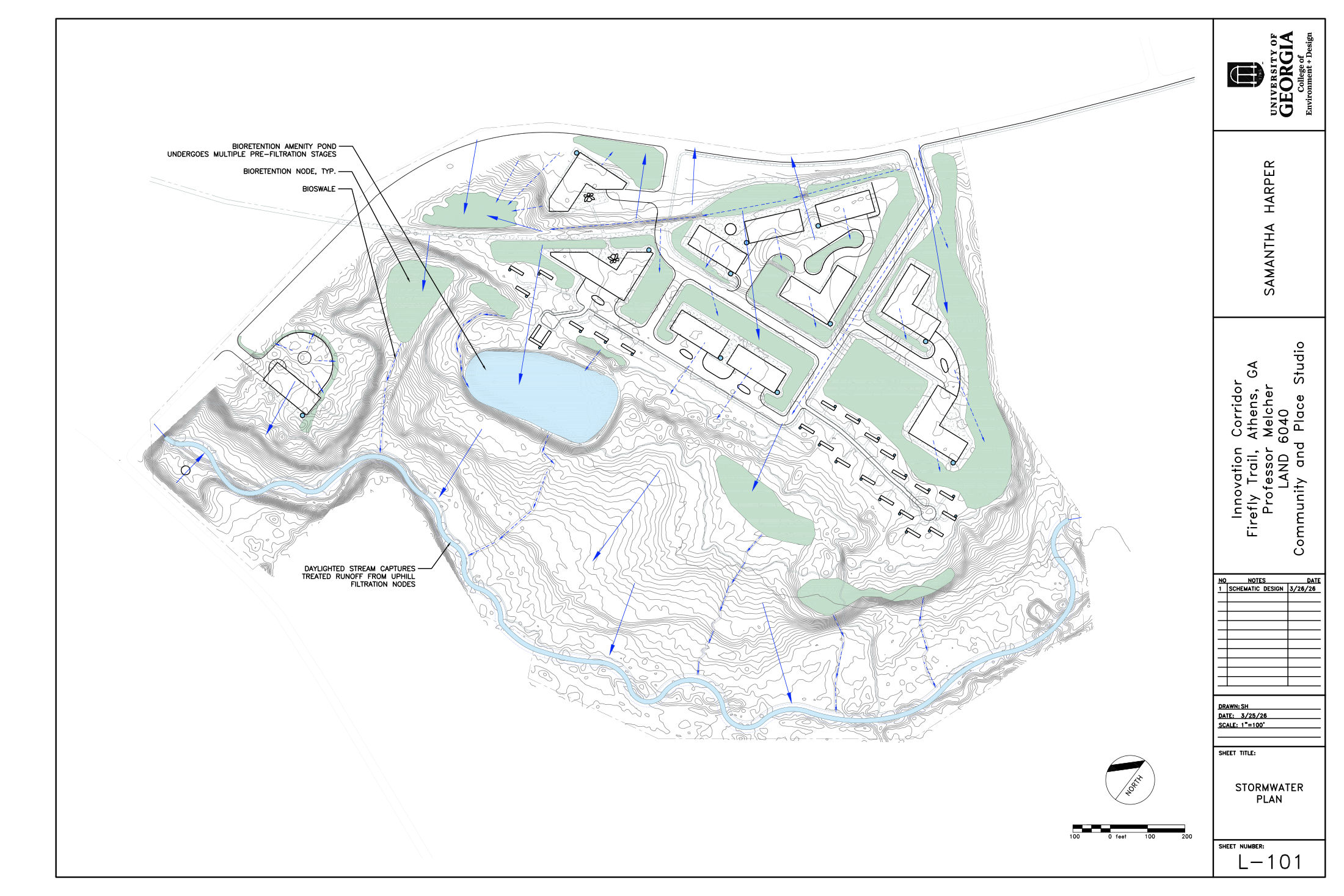 Firefly Stormwater Plan (L-101) — schematic design