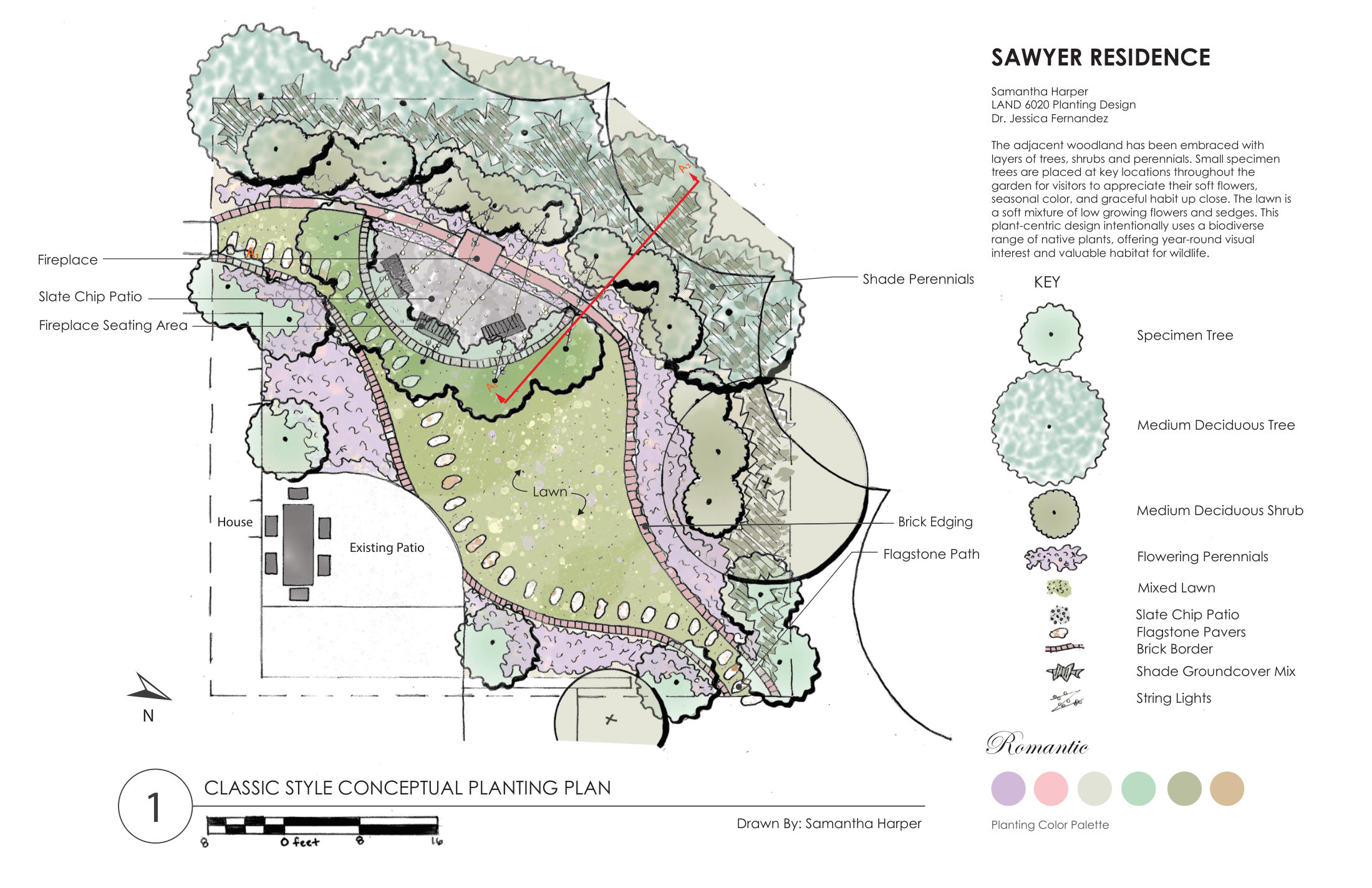 Sawyer Residence &mdash; classic-style conceptual planting plan